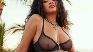 Rihanna'nın hamile tarzı! Tamamen transparan kıyafeti gündem oldu