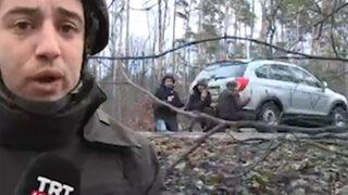 Ukrayna'dan sıcak görüntüler! TRT muhabiri çatışmanın ortasında kaldı: Saklanacak hiçbir yerimiz yok