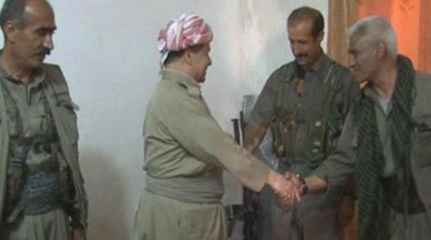 Barzani PKK'lılarla ilk kez görüntü verdi