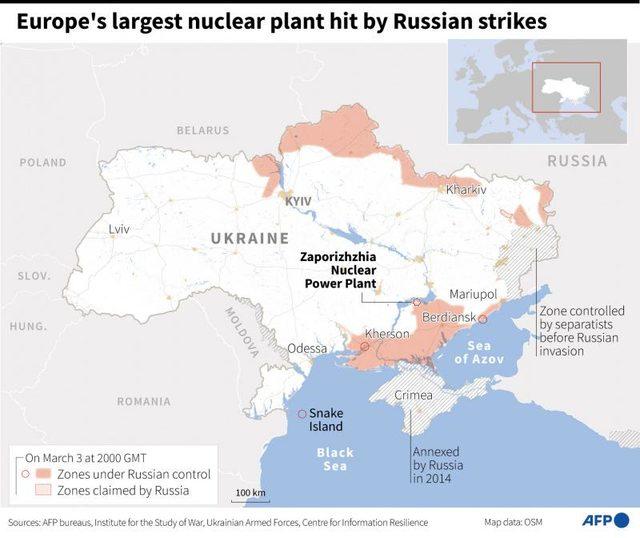 Rusya'nın vurduğu Zaporijya nükleer santrali nerede?