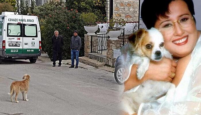 Akrep Nalan'ın vefatının ardından yürek burkan kare! Köpeği arkasından bakakaldı