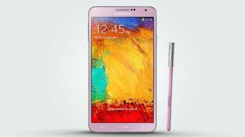 Pembe Galaxy Note 3 satışa sunuldu.
