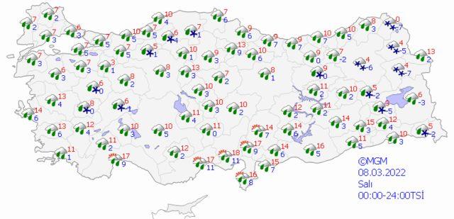 7 Mart 2022 Pazartesi hava nasıl olacak?