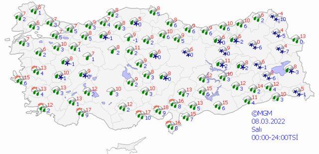 8 Mart 2022 Salı hava nasıl olacak?