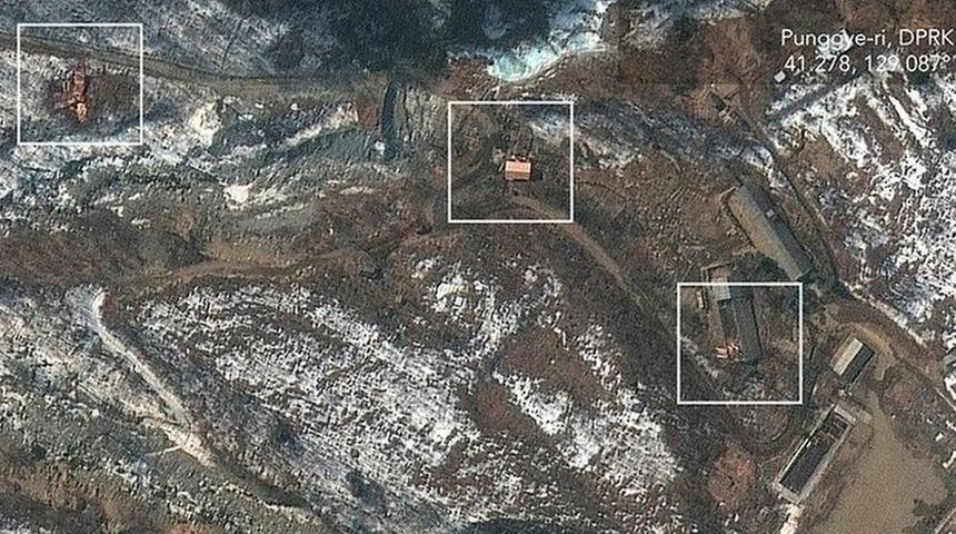 Kuzey Kore'deki Punggye-ri nükleer test sahasında yeni bir inşaat görüntülendi
