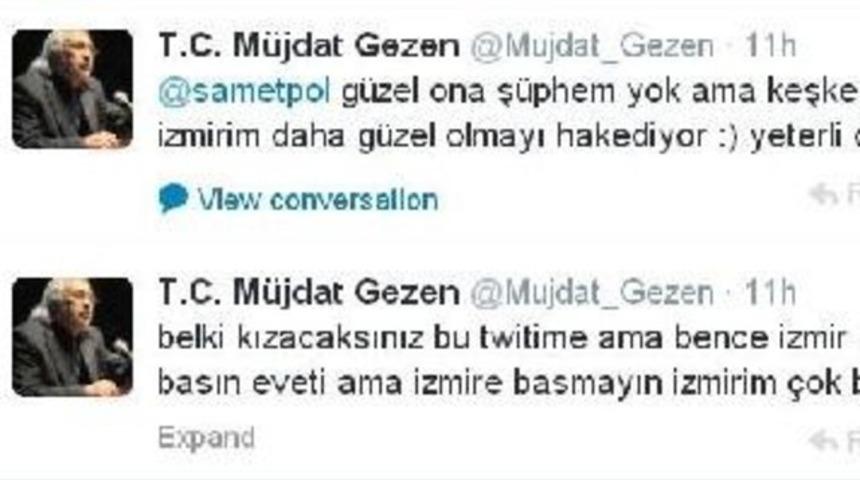 Müjdat Gezen’den tweet açıklaması