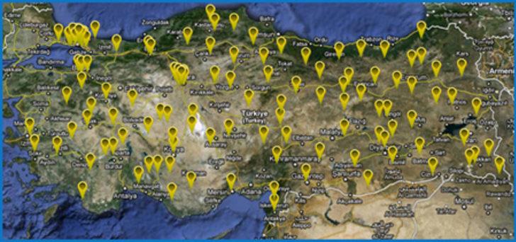 T&uuml;rkiye&rsquo;nin &Ccedil;ukur Haritası!