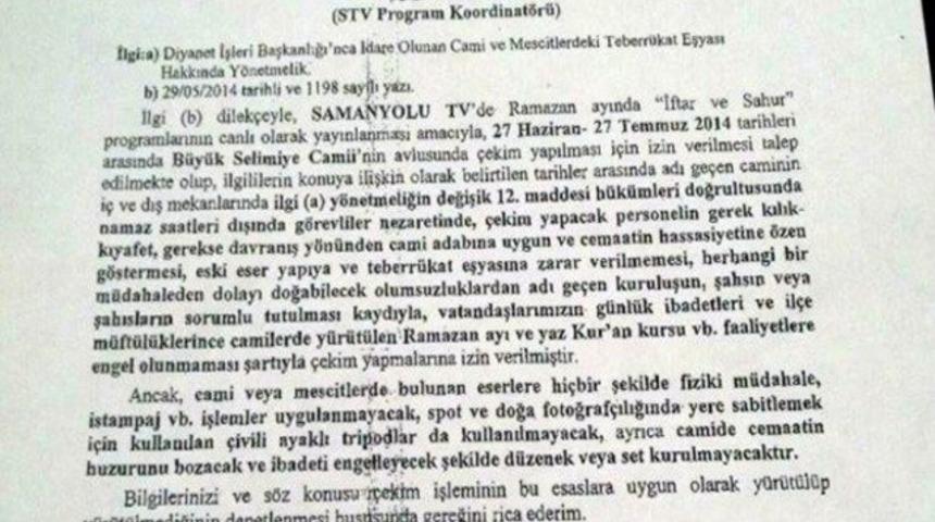 Samanyolu TV'nin iftar programına zabıtadan engel