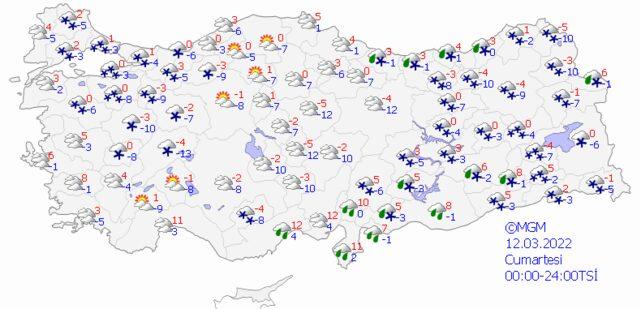 12 Mart 2022 Cumartesi hava nasıl olacak?