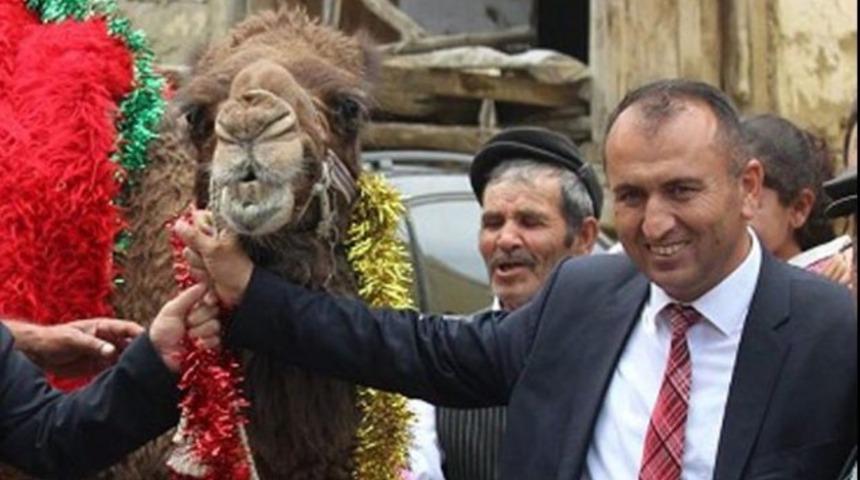 CHP'li başkan deve keserek göreve başladı