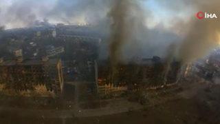Rusya’nın vurduğu Mariupol kentindeki yıkım havadan görüntülendi