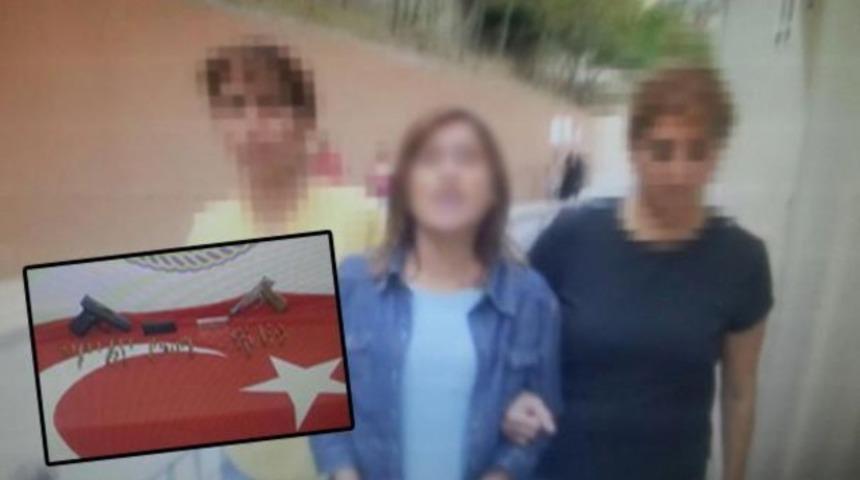 İki kadın MLKP'li iki suikast silahı ile yakalandı