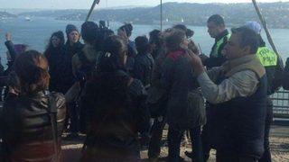 Boğaz Köprüsü'nde tezkere karşıtı eylem