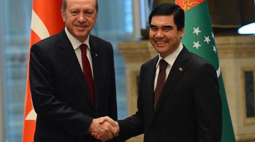 Cumhurbaşkanı Erdoğan, Türkmenistan Devlet Başkanı Berdimuhamedov ile görüştü