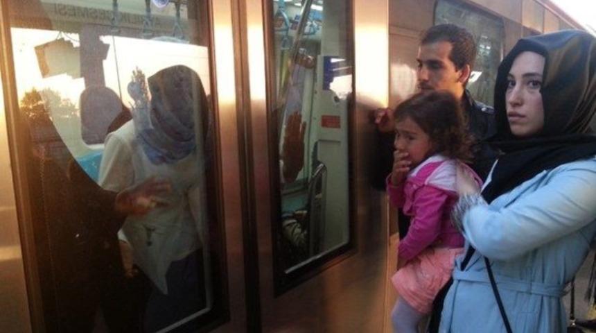 Marmaray'da çığlık sesleri, bir annenin zor anları