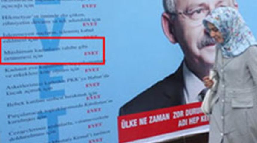 İşte &ccedil;arşaflı rahibe afişini asan kişi!