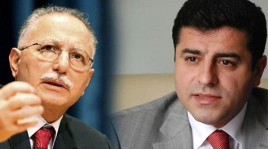 İhsanoğlu ve Demirtaş'ın pankartları indiriliyor