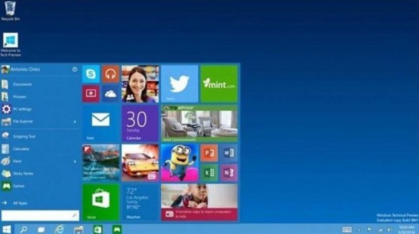 Windows 10 deneme sürümü çıktı