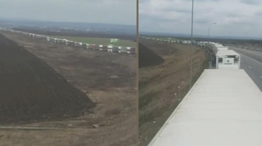 Rusya-Gürcistan sınırında bekliyorlar... Binlerce Türk TIR şoförü 30 gündür orada