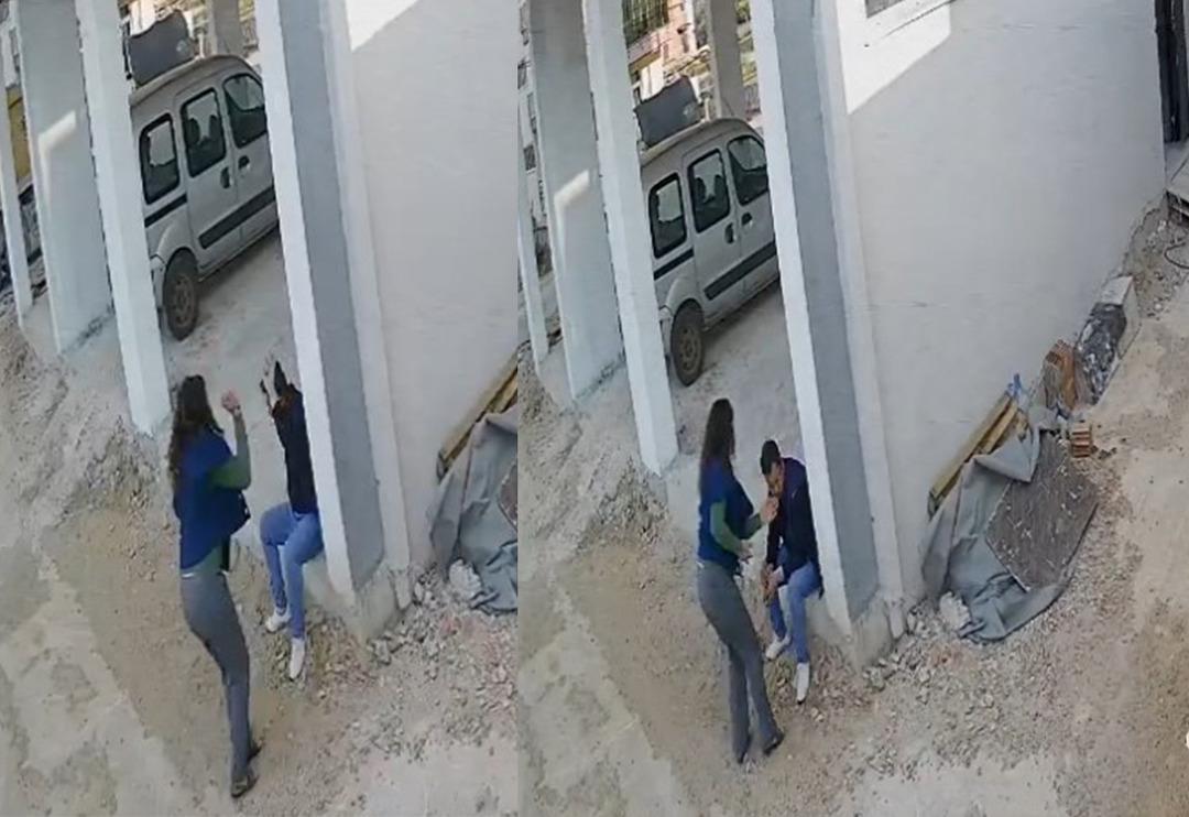 Evli kadın yaşananları hazmedemedi! &Ouml;nce tokatladı, sonra kaldırım taşıyla...