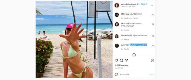 Survivor birleşme partisine giden Aleyna Kalaycıoğlu'nun bikinili pozu olay oldu! 