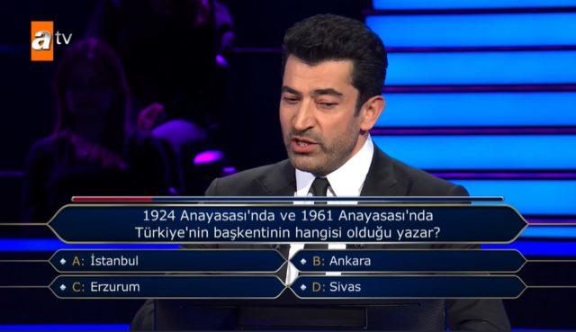 Kim Milyoner Olmak İster'de Türkiye'nin başkentini bilemedi! Kenan İmirzalıoğlu'dan tokat gibi yanıt geldi!