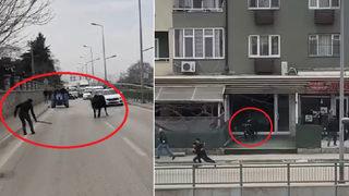 Sahibinin elinden kaçan boğa ortalığı birbirine kattı