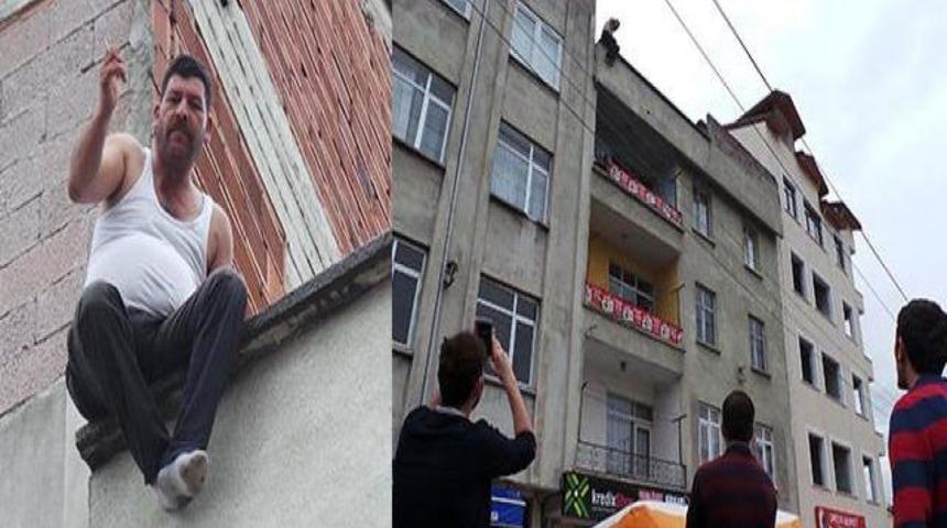 &Ccedil;atıya &ccedil;ıkan adama 'Atla' tezah&uuml;ratı