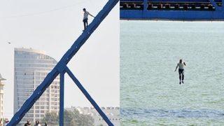 Köprüde inanılmaz anlar!