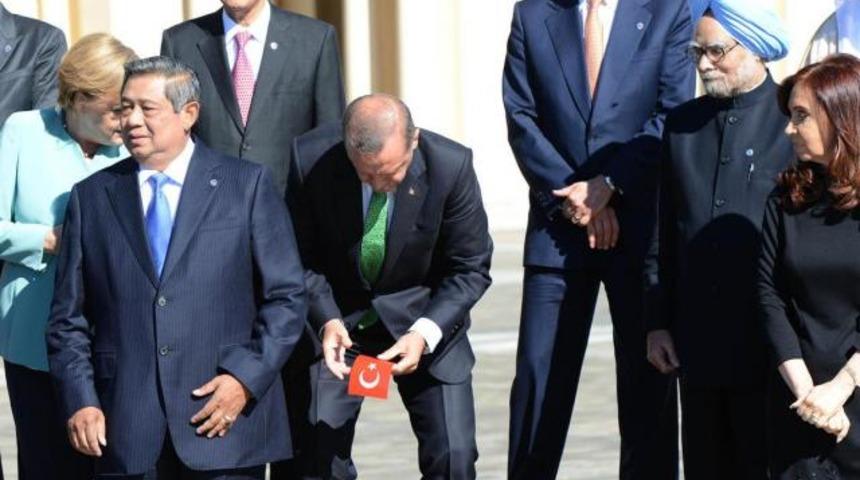 G-20'de aile fotoğrafı çektirdiler