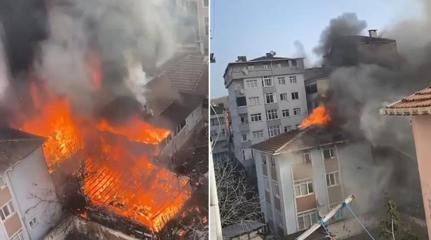 Sarıyer'de yangın! Alevler, 5 bina ve itfaiye aracına da sıçradı