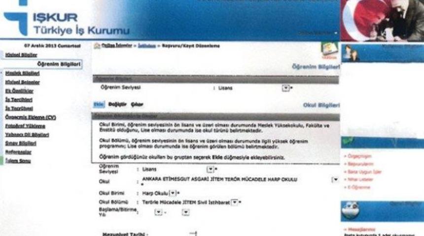 JİTEM 'İŞKUR' listesinde