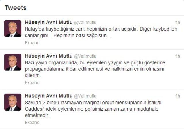 Vali Mutlu dan Taksim tweeti! 1