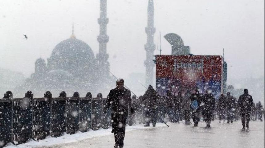 İstanbul'da kar yağışı ve fırtına!