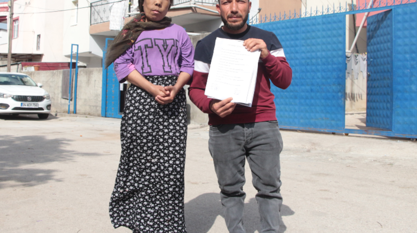 Adanalı &ccedil;ift 20 bin TL &ouml;deme yaptı, evin &ouml;n&uuml;ne &ccedil;imento bırakıp buhar oldular