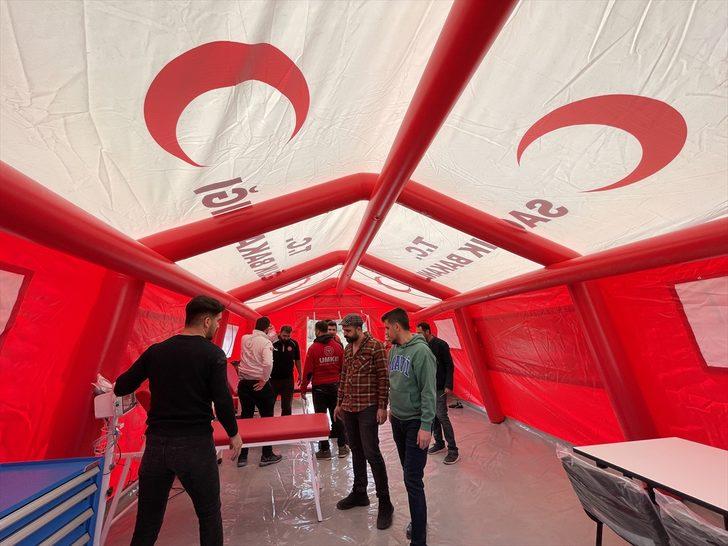 Bingöl'de UMKE, olası afetlerde kuracağı çadırlarda acil servis hizmeti sunacak G5