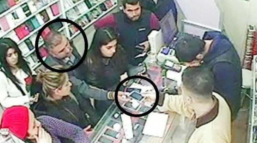 Cep telefonu hırsızlığı güvenlik kamerasında