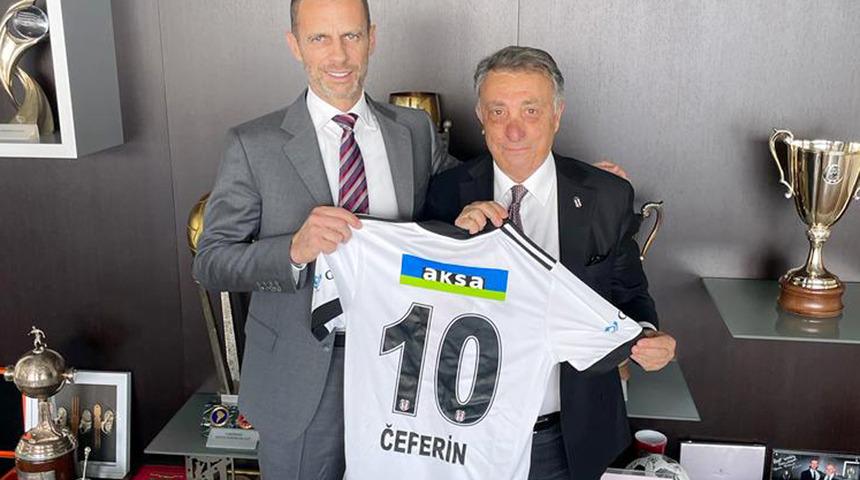 Ahmet Nur Çebi'den UEFA Başkanı Ceferin'e ziyaret