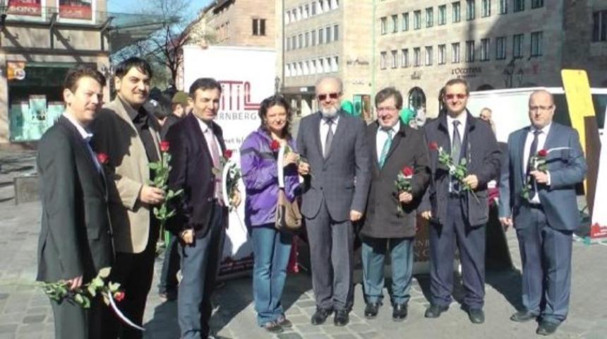 Kutlu doğum haftası nedeniyle Nürnberg güllerle donandı