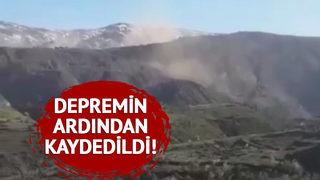 Depremin ardından kaydedildi! Şiddetini gözler önüne seriyor
