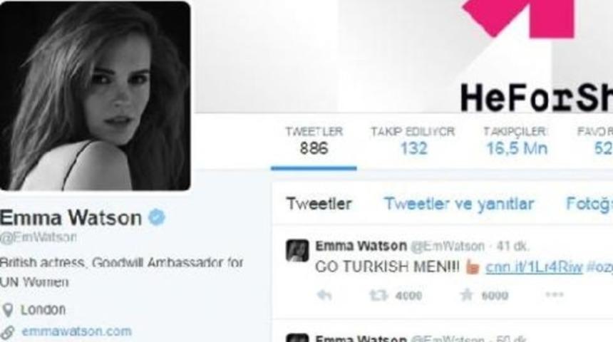Emma Watson'dan Türk erkeklerine destek
