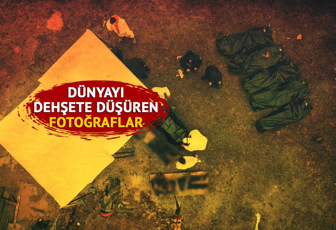 Bucha'dan d&uuml;nyayı dehşete d&uuml;ş&uuml;ren fotoğraflar! &Ccedil;ok sayıda ceset &ccedil;ıkarıldı