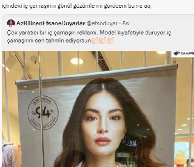 Reklam yüzü olan Melisa Aslı Pamuk'a iç çamaşırı tepkisi!