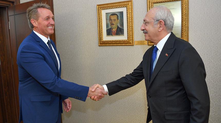 ABD Büyükelçisi Jeffry Flake'ten CHP lideri Kemal Kılıçdaroğlu'na ziyaret