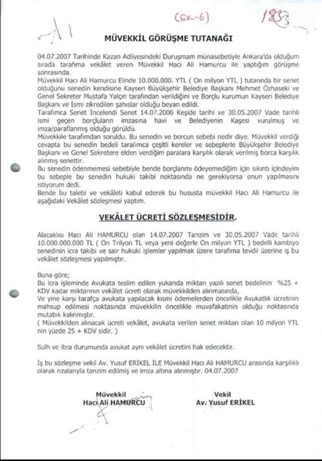 Kayseri skandalında şok belge 1