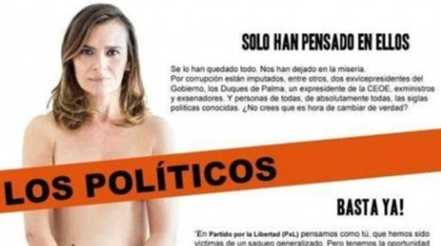 &Ccedil;ırıl&ccedil;ıplak afişle oy istedi