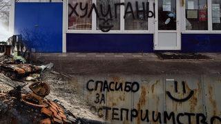 Bovary'de savaşın acı izleri görüntülendi! Çekilirken arkalarında bu mesajı bıraktılar