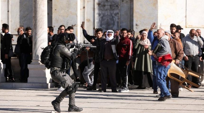 Harem-&uuml; Şerif'te İsrail polisinin m&uuml;dahalesi sonucu 150'den fazla Filistinli yaralandı