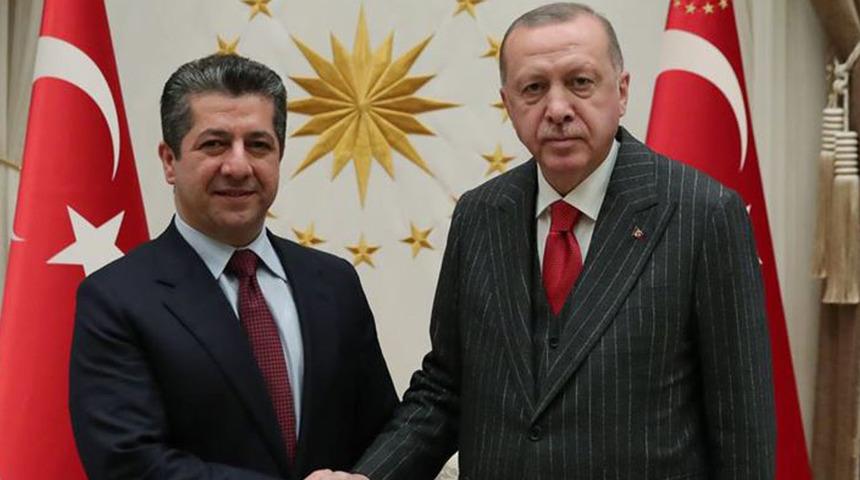 Son Dakika: Cumhurbaşkanı Erdoğan, Mesrur Barzani'yi kabul etti