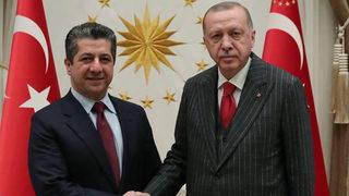 Son Dakika: Cumhurbaşkanı Erdoğan, Mesrur Barzani'yi kabul etti